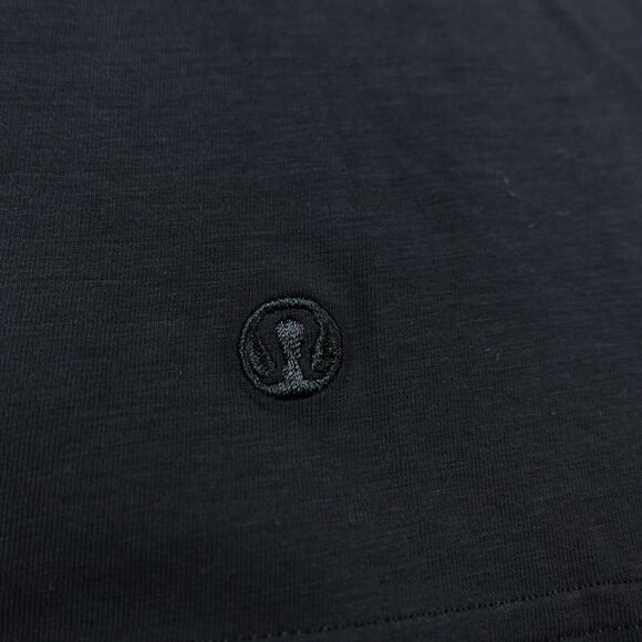 New Lululemon Size Small Long Cotton Crewneck Tank Pima Cotton Relaxed Fit Black - Picture 2 of 4
